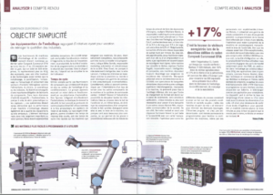 Emballage magazine janvier fevrier 2016 Universal robots HMi-MBS